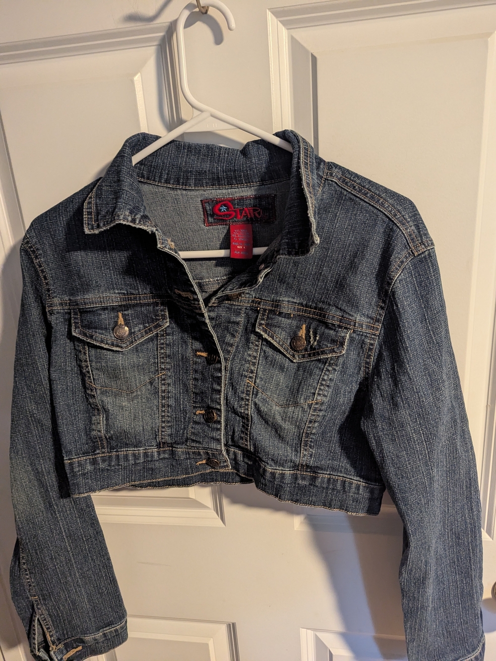 Denim Women's Cropped Blue Jean Jacket